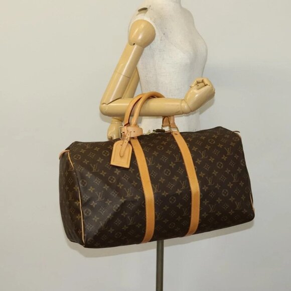 LOUIS VUITTON Monogram Keepall 50 Boston Bag M41426 LV Auth 139165 - Picture 3 of 16